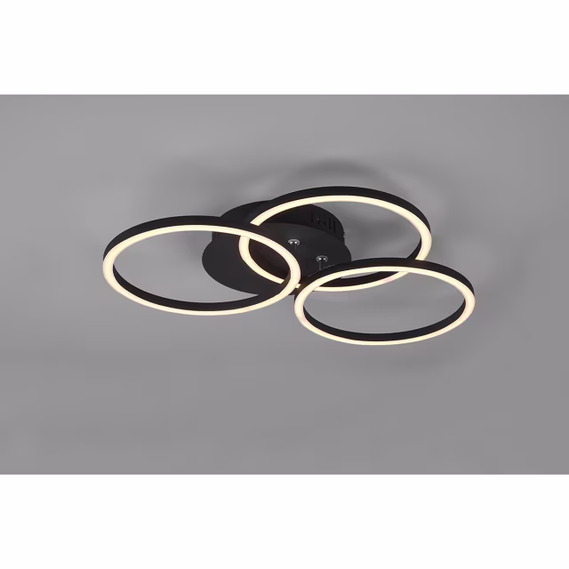 HLW LED LED Ceiling Lamp - Ceiling Lighting - Trion Corcol - 27W - Adjustable Color - Round - Matte Black - Aluminum HLW LED LED Ceiling Lamp - Ceiling Lighting - Trion Corcol - 27W - Adjustable Color - Round - Matte Black - Aluminum