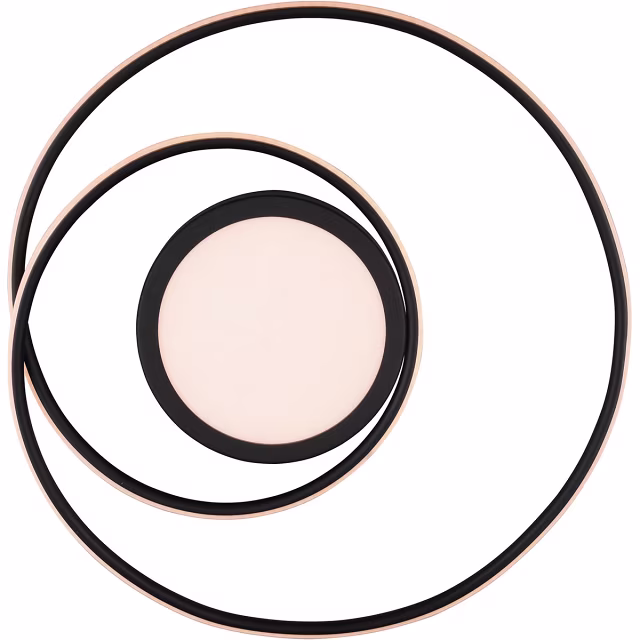 HLW LED LED Plafondlamp - Plafondverlichting - Trion Yivon - 56W - Aanpasbare Kleur - Afstandsbediening - Dimbaar - Rond - Mat Zwart - Aluminium HLW LED LED Plafondlamp - Plafondverlichting - Trion Yivon - 56W - Aanpasbare Kleur - Afstandsbediening - Dimbaar - Rond - Mat Zwart - Aluminium