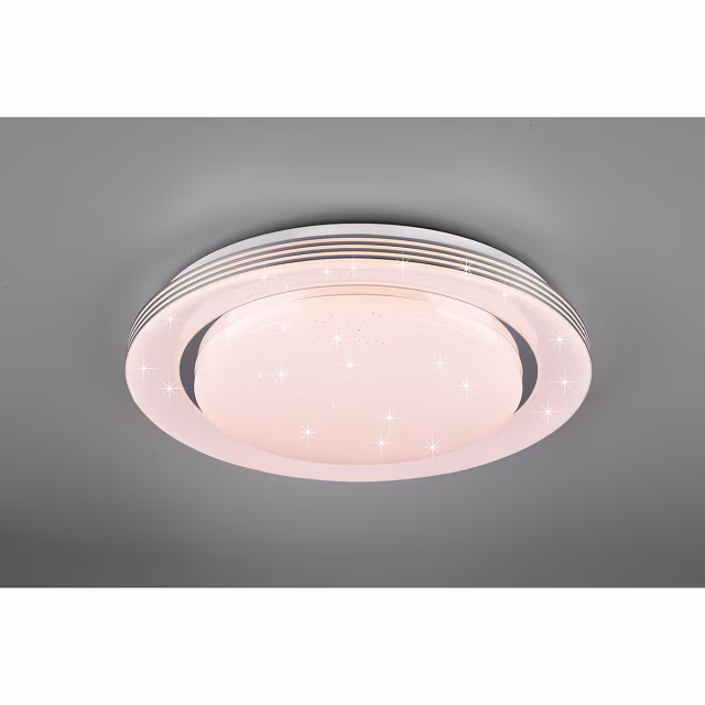 HLW LED LED Ceiling Light - Ceiling Lighting - Trion Atras - 22.5W - Adjustable Color - Remote Control - Dimmable - Star Light - Round - Matte White - Plastic HLW LED LED Ceiling Light - Ceiling Lighting - Trion Atras - 22.5W - Adjustable Color - Remote Control - Dimmable - Star Light - Round - Matte White - Plastic