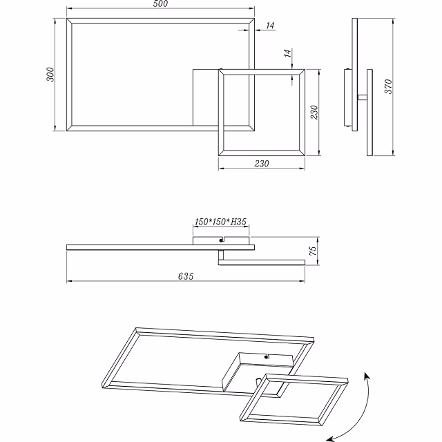 HLW LED LED Plafondlamp - Plafondverlichting - Trion Paderno - 25W - Natuurlijk Wit 4000K - Dimbaar - Rechthoek - Mat Zwart - Aluminium HLW LED LED Plafondlamp - Plafondverlichting - Trion Paderno - 25W - Natuurlijk Wit 4000K - Dimbaar - Rechthoek - Mat Zwart - Aluminium