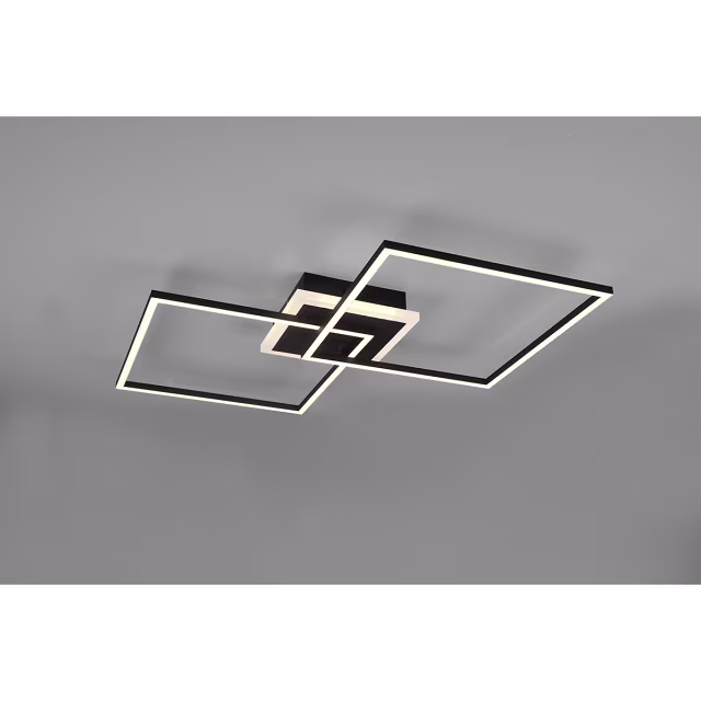 HLW LED LED Plafondlamp - Trion Aruba - 35.5W - RGBW - Dimbaar - Afstandsbediening - Vierkant - Mat Zwart - Aluminium HLW LED LED Plafondlamp - Trion Aruba - 35.5W - RGBW - Dimbaar - Afstandsbediening - Vierkant - Mat Zwart - Aluminium
