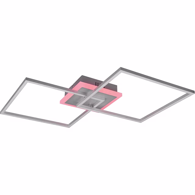 HLW LED LED Ceiling Light - Trion Aruba - 35.5W - RGBW - Dimmable - Remote Control - Square - Matte Titanium - Aluminum HLW LED LED Ceiling Light - Trion Aruba - 35.5W - RGBW - Dimmable - Remote Control - Square - Matte Titanium - Aluminum