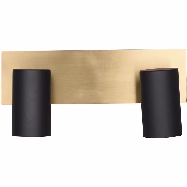 HLW LED LED Plafondspot - Trion Milona - GU10 Fitting - 2-lichts - Rond - Mat Zwart/Goud - Aluminium HLW LED LED Plafondspot - Trion Milona - GU10 Fitting - 2-lichts - Rond - Mat Zwart/Goud - Aluminium