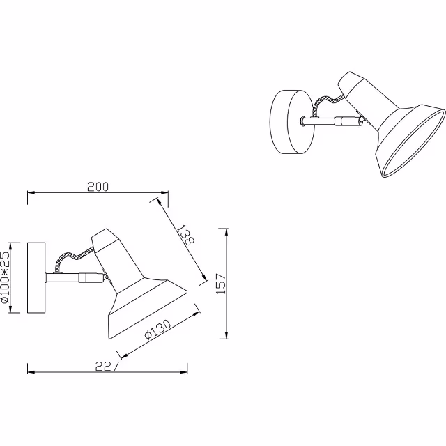 HLW LED LED Wall Spotlight - Trion Rollo - E14 Fitting - 1-light - Round - Matt White - Aluminum HLW LED LED Wall Spotlight - Trion Rollo - E14 Fitting - 1-light - Round - Matt White - Aluminum