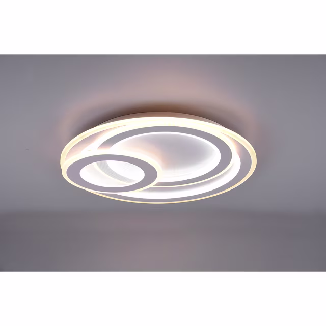 HLW LED LED Plafondlamp - Plafondverlichting - Trion Mirna - 74W - Aanpasbare Kleur - Afstandsbediening - Dimbaar - Rond - Mat Wit - Aluminium HLW LED LED Plafondlamp - Plafondverlichting - Trion Mirna - 74W - Aanpasbare Kleur - Afstandsbediening - Dimbaar - Rond - Mat Wit - Aluminium