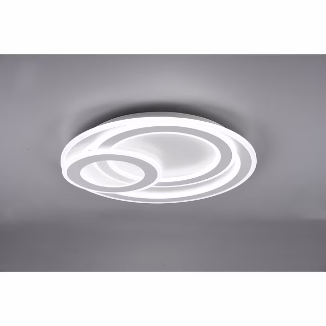 HLW LED LED Plafondlamp - Plafondverlichting - Trion Mirna - 74W - Aanpasbare Kleur - Afstandsbediening - Dimbaar - Rond - Mat Wit - Aluminium HLW LED LED Plafondlamp - Plafondverlichting - Trion Mirna - 74W - Aanpasbare Kleur - Afstandsbediening - Dimbaar - Rond - Mat Wit - Aluminium
