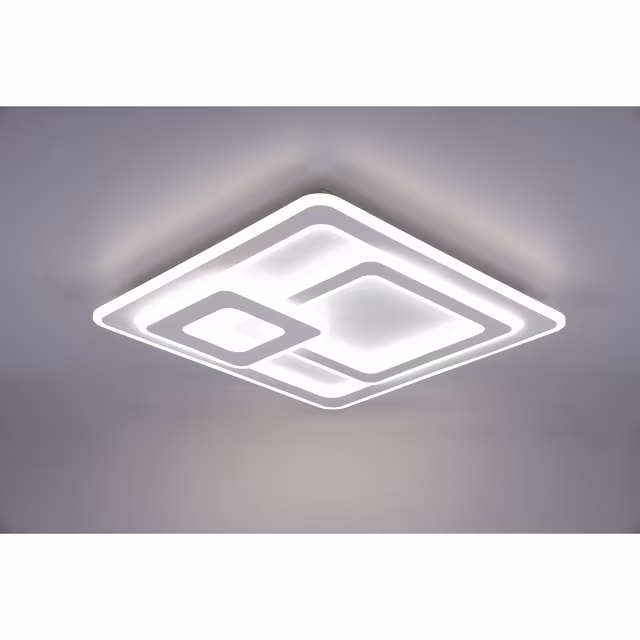HLW LED LED Ceiling Light - Ceiling Lighting - Trion Mirna - 76W - Adjustable Color - Remote Control - Dimmable - Square - Matte White - Aluminum HLW LED LED Ceiling Light - Ceiling Lighting - Trion Mirna - 76W - Adjustable Color - Remote Control - Dimmable - Square - Matte White - Aluminum