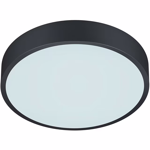 HLW LED LED Ceiling Lamp - Ceiling Lighting - Trion Wilson - 28W - Adjustable Color - Dimmable - Round - Matte Black - Aluminum HLW LED LED Ceiling Lamp - Ceiling Lighting - Trion Wilson - 28W - Adjustable Color - Dimmable - Round - Matte Black - Aluminum