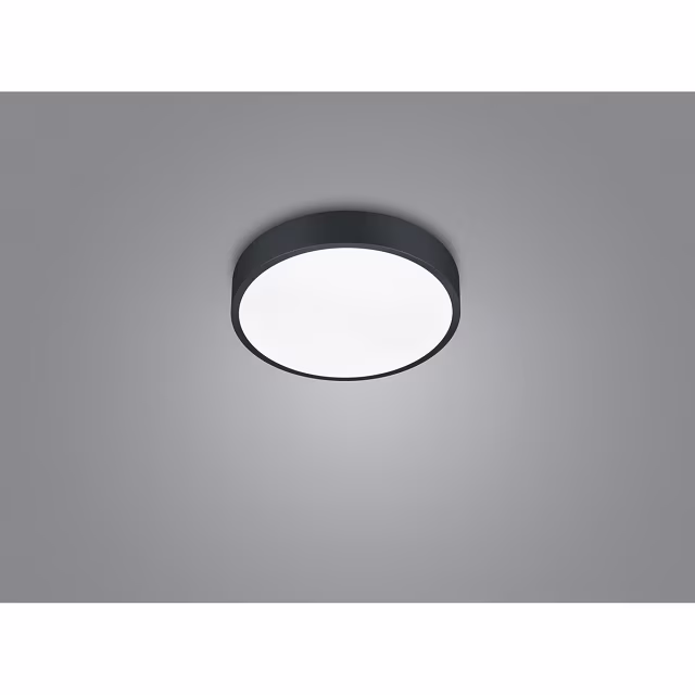 HLW LED LED Ceiling Lamp - Ceiling Lighting - Trion Wilson - 28W - Adjustable Color - Dimmable - Round - Matte Black - Aluminum HLW LED LED Ceiling Lamp - Ceiling Lighting - Trion Wilson - 28W - Adjustable Color - Dimmable - Round - Matte Black - Aluminum