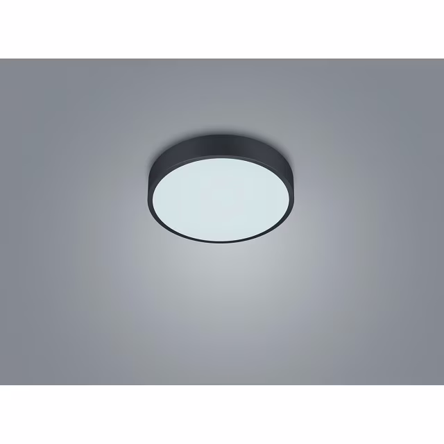 HLW LED LED Ceiling Lamp - Ceiling Lighting - Trion Wilson - 28W - Adjustable Color - Dimmable - Round - Matte Black - Aluminum HLW LED LED Ceiling Lamp - Ceiling Lighting - Trion Wilson - 28W - Adjustable Color - Dimmable - Round - Matte Black - Aluminum