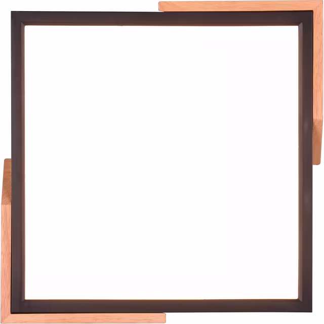 Vierkante mat zwarte LED plafondlamp 20W met warm wit licht 3000K en 2400 lumen Vierkante mat zwarte LED plafondlamp 20W met warm wit licht 3000K en 2400 lumen