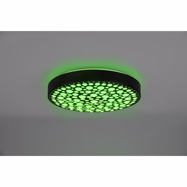 HLW LED LED Ceiling Lamp - Ceiling Lighting - Trion Carol - 22W - Adjustable Color - RGB - Remote Control - Dimmable - Round - Matte Black - Plastic HLW LED LED Ceiling Lamp - Ceiling Lighting - Trion Carol - 22W - Adjustable Color - RGB - Remote Control - Dimmable - Round - Matte Black - Plastic