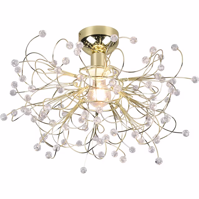 Trion Guston LED plafondlamp mat goud Ø52 cm E27 Verlichting per ruimte Trion Guston LED plafondlamp mat goud Ø52 cm E27 Verlichting per ruimte