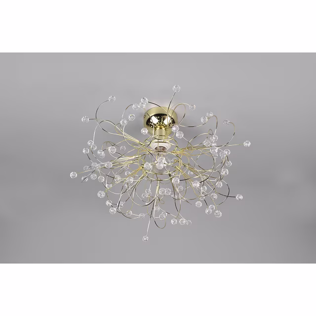 HLW LED LED Plafondlamp - Plafondverlichting - Trion Guston - E27 Fitting - 1-lichts - Rond - Mat Goud - Aluminium HLW LED LED Plafondlamp - Plafondverlichting - Trion Guston - E27 Fitting - 1-lichts - Rond - Mat Goud - Aluminium