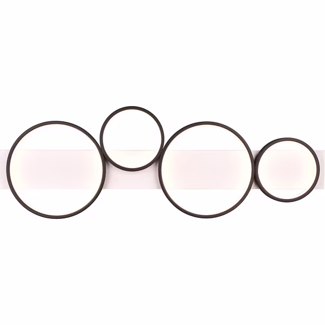 HLW LED LED Plafondlamp - Trion Rameda - 44W - Warm Wit 3000K - Dimbaar - Rechthoek Rond - Mat Zwart - Metaal HLW LED LED Plafondlamp - Trion Rameda - 44W - Warm Wit 3000K - Dimbaar - Rechthoek Rond - Mat Zwart - Metaal