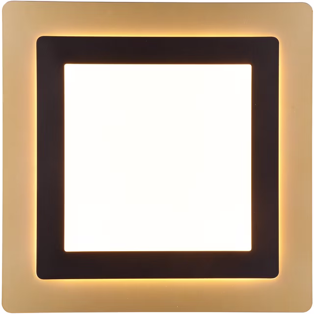 HLW LED LED Ceiling Light - Trion Groan - 46W - Adjustable color - Dimmable - Square - Black Gold - Metal HLW LED LED Ceiling Light - Trion Groan - 46W - Adjustable color - Dimmable - Square - Black Gold - Metal