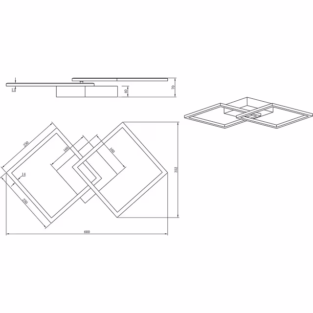 HLW LED LED Ceiling Lamp - Ceiling Lighting - Trion Square - 20W - Natural White 4000K - Square - Matte White - Metal HLW LED LED Ceiling Lamp - Ceiling Lighting - Trion Square - 20W - Natural White 4000K - Square - Matte White - Metal