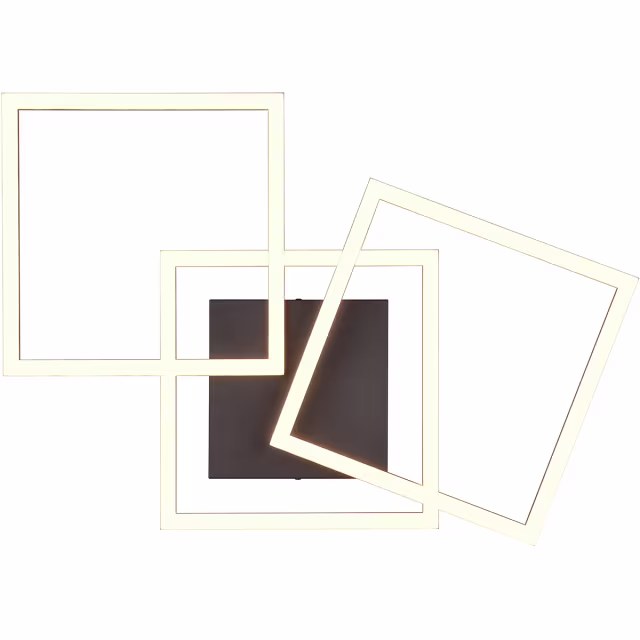 HLW LED LED Ceiling Light - Trion Square - 31W - Warm White 3000K - Square - Matte Black - Metal HLW LED LED Ceiling Light - Trion Square - 31W - Warm White 3000K - Square - Matte Black - Metal