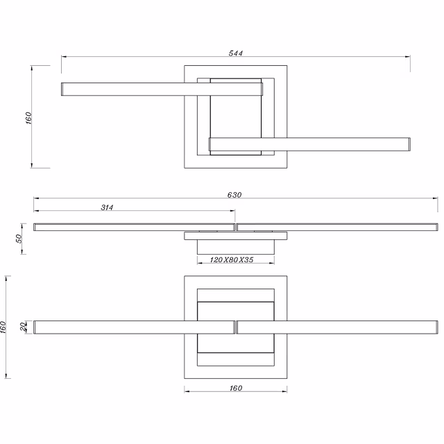 HLW LED LED Plafondlamp - Plafondverlichting - Trion Aile - 17W - Warm Wit 3000K - Draaibaar - Mat Zwart - Metaal HLW LED LED Plafondlamp - Plafondverlichting - Trion Aile - 17W - Warm Wit 3000K - Draaibaar - Mat Zwart - Metaal