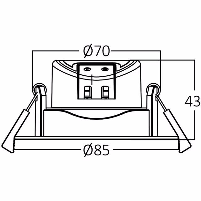 HLW LED LED Inbouwspot - Brinton - 7W 630lm 38D - IP54 Waterdicht - 830 Warm Wit 3000K - Rond - Zwart HLW LED LED Inbouwspot - Brinton - 7W 630lm 38D - IP54 Waterdicht - 830 Warm Wit 3000K - Rond - Zwart