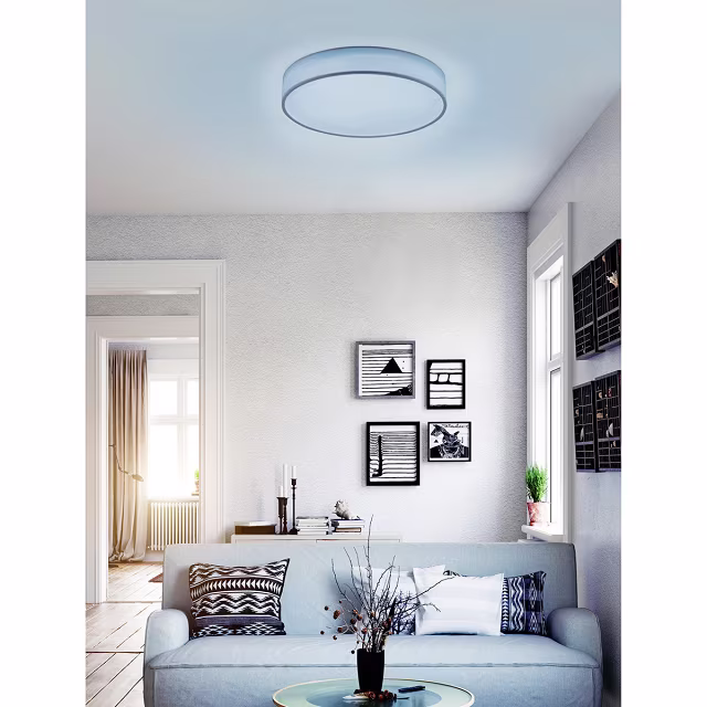 HLW LED LED Plafondlamp WiZ - Smart LED - Trion Ditro - 36W - Aanpasbare Kleur - RGBW - Dimbaar - Afstandsbediening - Rond - Mat Wit - Aluminium HLW LED LED Plafondlamp WiZ - Smart LED - Trion Ditro - 36W - Aanpasbare Kleur - RGBW - Dimbaar - Afstandsbediening - Rond - Mat Wit - Aluminium