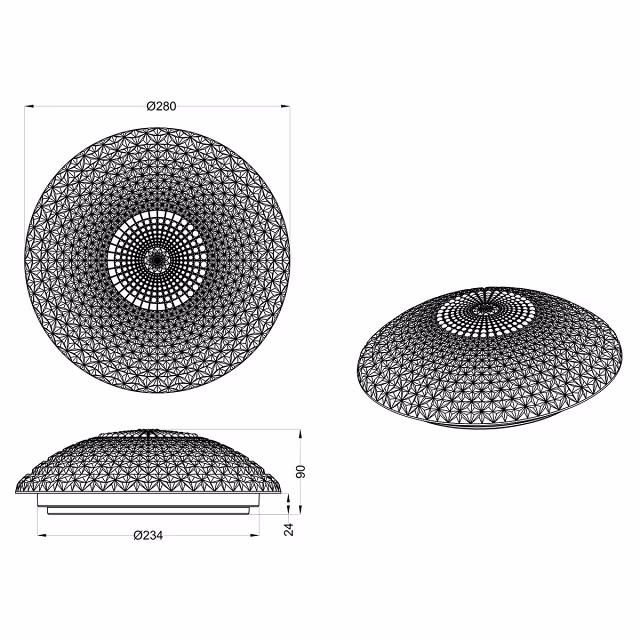 HLW LED LED Ceiling Light - Ceiling Lighting - Trion Komino - 12W - Warm White 3000K - Round - Matte White - Aluminum HLW LED LED Ceiling Light - Ceiling Lighting - Trion Komino - 12W - Warm White 3000K - Round - Matte White - Aluminum