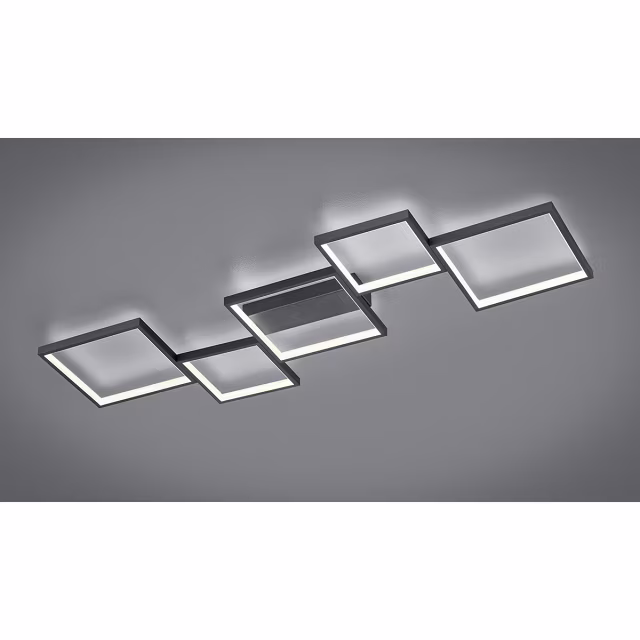 mat-zwarte LED plafondlamp 34W 3400 lumen warm wit licht 3000K 1200x480 mm mat-zwarte LED plafondlamp 34W 3400 lumen warm wit licht 3000K 1200x480 mm