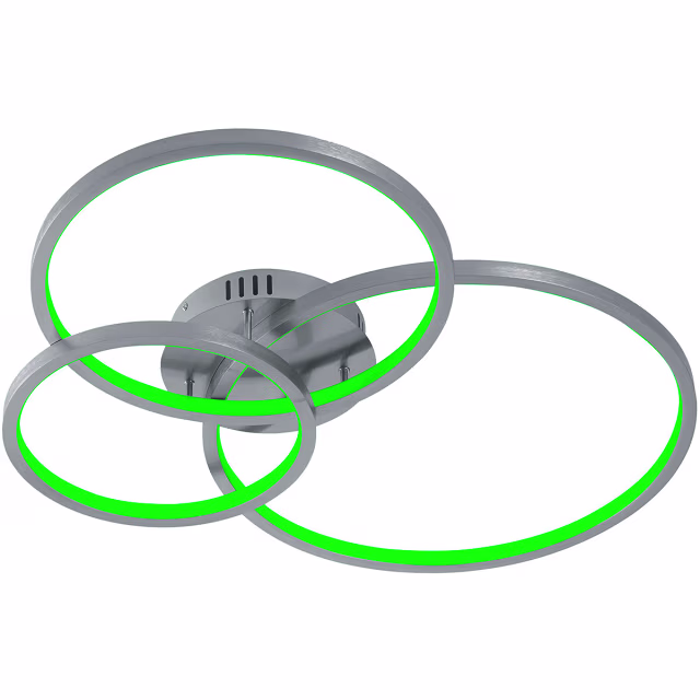 ronde mat nikkel LED plafondlamp Ø79cm 36W 4200 lumen instelbare kleurtemperatuur RGBW ronde mat nikkel LED plafondlamp Ø79cm 36W 4200 lumen instelbare kleurtemperatuur RGBW