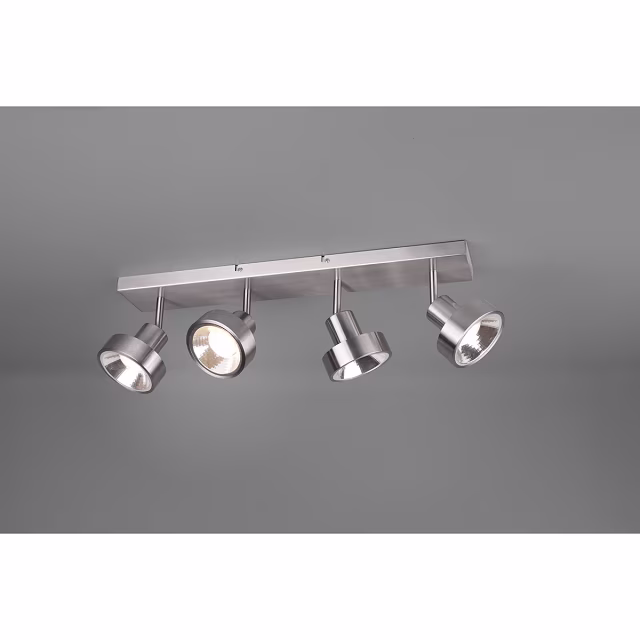 HLW LED LED Plafondspot - Trion Leonida - GU10 Fitting - 4-lichts - Rechthoek - Mat Nikkel - Aluminium HLW LED LED Plafondspot - Trion Leonida - GU10 Fitting - 4-lichts - Rechthoek - Mat Nikkel - Aluminium