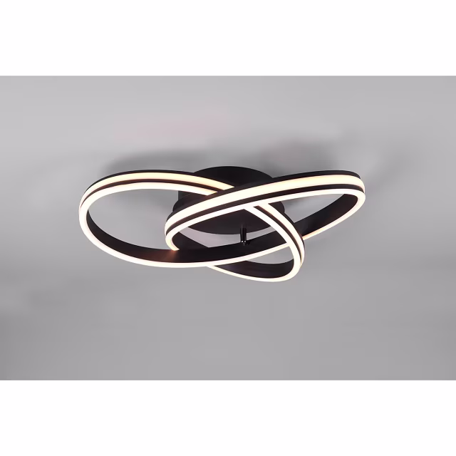 HLW LED LED Plafondlamp - Plafondverlichting - Trion Yarino - 58W - Aanpasbare Kleur - Dimbaar - Rond - Mat Zwart - Aluminium HLW LED LED Plafondlamp - Plafondverlichting - Trion Yarino - 58W - Aanpasbare Kleur - Dimbaar - Rond - Mat Zwart - Aluminium