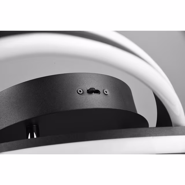 HLW LED LED Plafondlamp - Plafondverlichting - Trion Yarino - 58W - Aanpasbare Kleur - Dimbaar - Rond - Mat Zwart - Aluminium HLW LED LED Plafondlamp - Plafondverlichting - Trion Yarino - 58W - Aanpasbare Kleur - Dimbaar - Rond - Mat Zwart - Aluminium