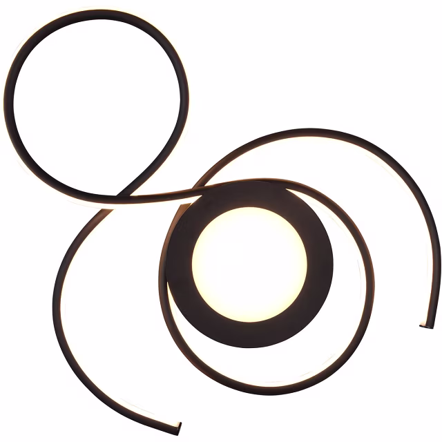 HLW LED LED Plafondlamp - Plafondverlichting - Trion Jivino - 36W - Aanpasbare Kleur - Dimbaar - Rond - Mat Zwart - Aluminium HLW LED LED Plafondlamp - Plafondverlichting - Trion Jivino - 36W - Aanpasbare Kleur - Dimbaar - Rond - Mat Zwart - Aluminium