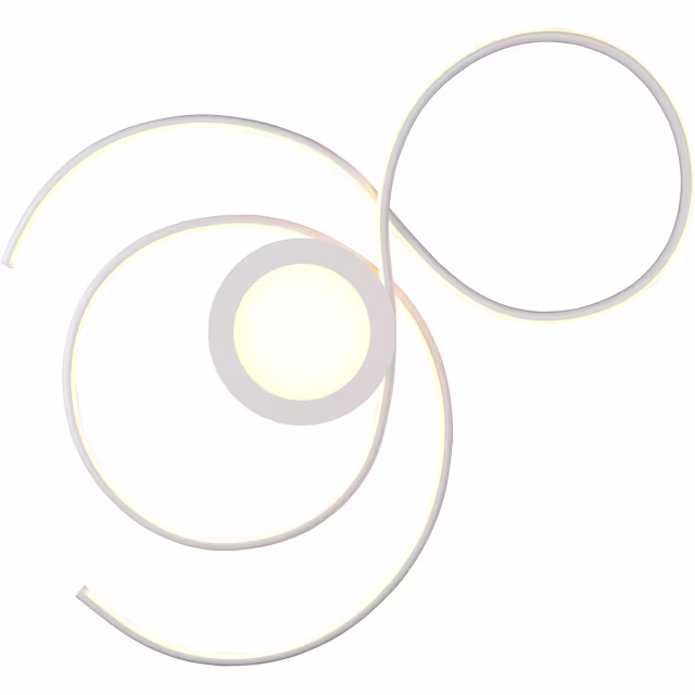 HLW LED LED Ceiling Light - Ceiling Lighting - Trion Jivino - 48W - Adjustable Color - Dimmable - Round - Matte White - Aluminum HLW LED LED Ceiling Light - Ceiling Lighting - Trion Jivino - 48W - Adjustable Color - Dimmable - Round - Matte White - Aluminum