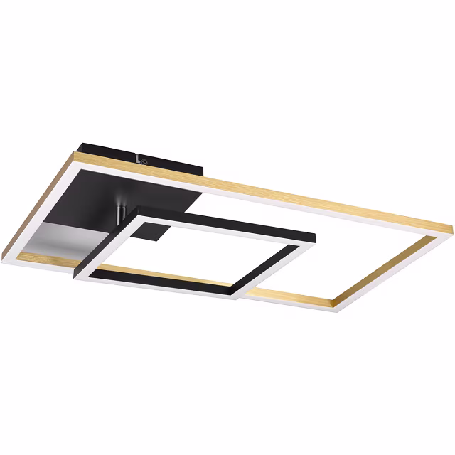 HLW LED LED Ceiling Lamp - Ceiling Lighting - Trion Pado - 25W - Warm White 3000K - Dimmable - Rectangular - Matte Gold - Aluminum HLW LED LED Ceiling Lamp - Ceiling Lighting - Trion Pado - 25W - Warm White 3000K - Dimmable - Rectangular - Matte Gold - Aluminum