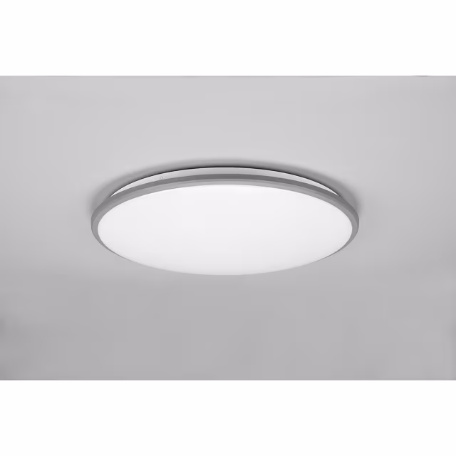HLW LED LED Ceiling Lamp - Ceiling Lighting - Trion Lombis - 34W - Warm White 3000K - Dimmable - Round - Matte Titanium - Plastic HLW LED LED Ceiling Lamp - Ceiling Lighting - Trion Lombis - 34W - Warm White 3000K - Dimmable - Round - Matte Titanium - Plastic