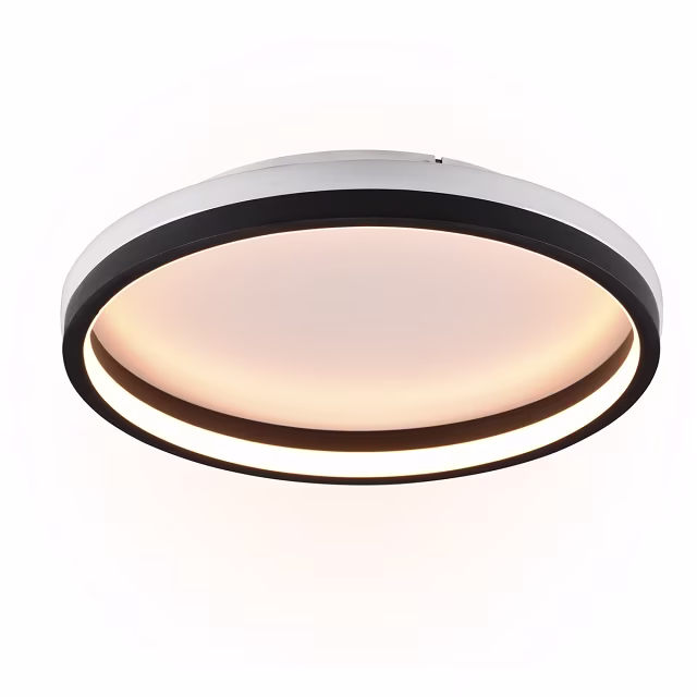 HLW LED LED Ceiling Lamp - Ceiling Lighting - Trion Kio - 18W - RGBW - Dimmable - Adjustable Color - Remote Control - Round - Matte Black - Metal HLW LED LED Ceiling Lamp - Ceiling Lighting - Trion Kio - 18W - RGBW - Dimmable - Adjustable Color - Remote Control - Round - Matte Black - Metal