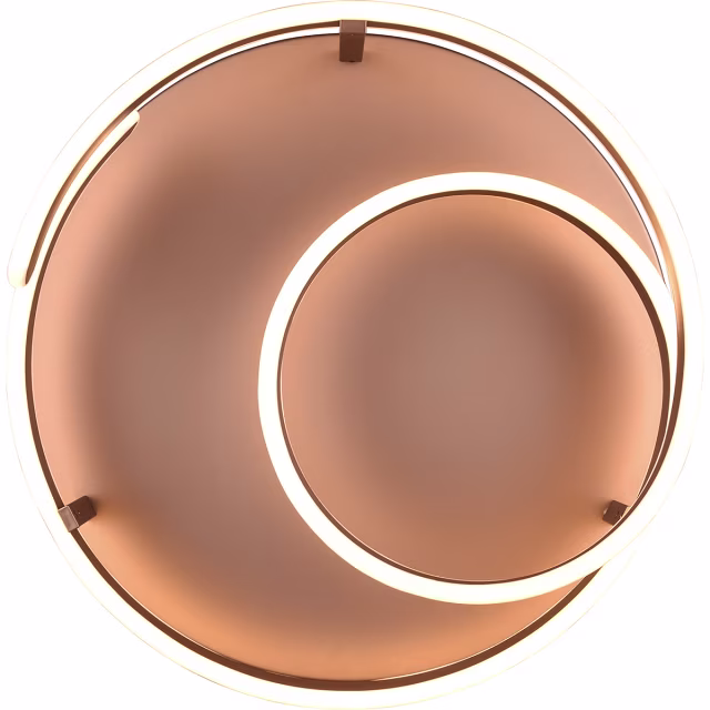 HLW LED LED Ceiling Light - Trion Renie - 58W - Warm White 3000K - Dimmable - Round - Coffee - Metal HLW LED LED Ceiling Light - Trion Renie - 58W - Warm White 3000K - Dimmable - Round - Coffee - Metal