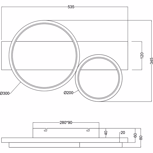 HLW LED LED Ceiling Light - Trion Rameda - 26W - Warm White 3000K - Dimmable - Rectangular Round - Matte Black - Metal HLW LED LED Ceiling Light - Trion Rameda - 26W - Warm White 3000K - Dimmable - Rectangular Round - Matte Black - Metal