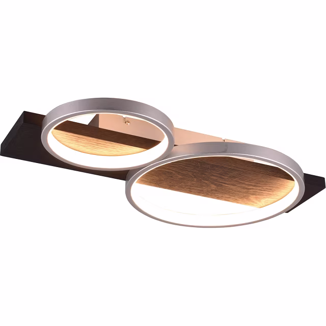 HLW LED LED Ceiling Light - Trion Rameda - 26W - Warm White 3000K - Dimmable - Rectangular Round - Titanium - Metal HLW LED LED Ceiling Light - Trion Rameda - 26W - Warm White 3000K - Dimmable - Rectangular Round - Titanium - Metal