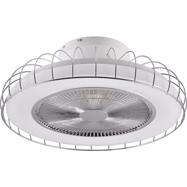 Trion Ford LED plafondlamp met ventilator, chroom, dimbaar Verlichting per ruimte Trion Ford LED plafondlamp met ventilator, chroom, dimbaar Verlichting per ruimte