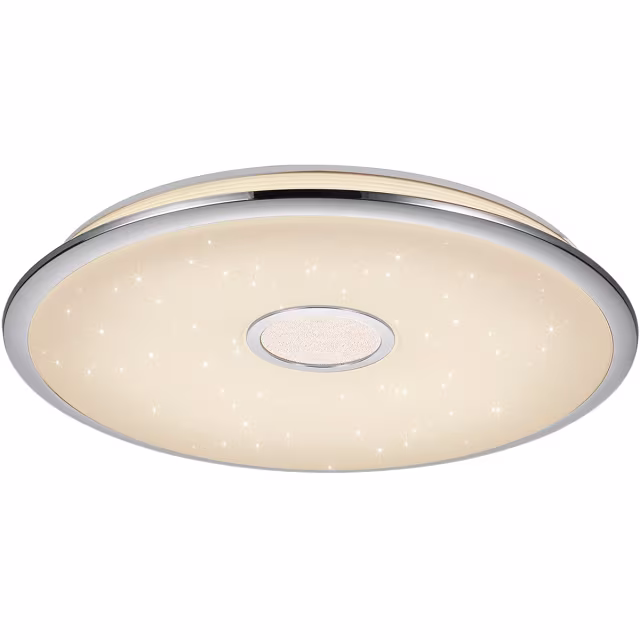 HLW LED LED Ceiling Lamp - Trion Okyayla - 45W - Adjustable Color - Dimmable - Remote Control - Star Light - Round - White - Plastic HLW LED LED Ceiling Lamp - Trion Okyayla - 45W - Adjustable Color - Dimmable - Remote Control - Star Light - Round - White - Plastic