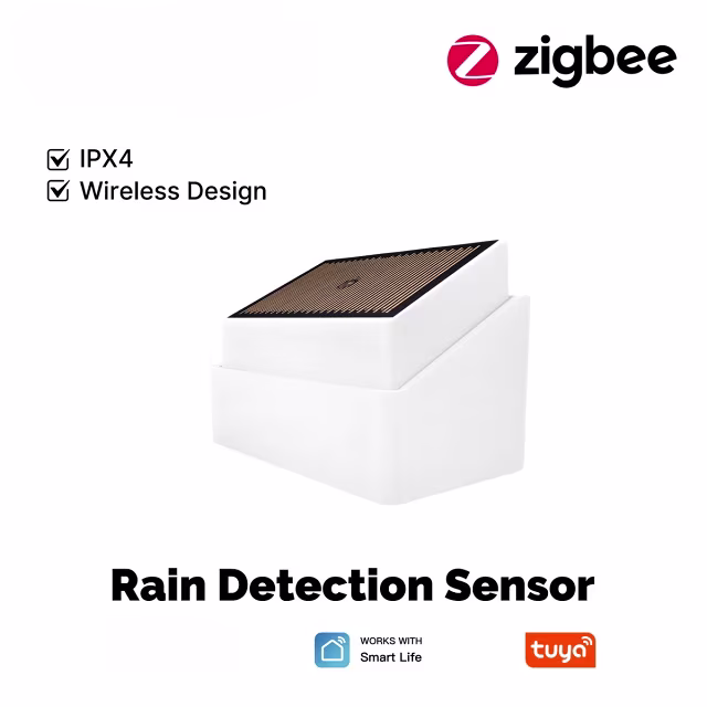 Smartlife Domotica Smart Regensensor | Zigbee 3.0 | Tuya Smart Life | Regen- & Lichtdetectie | IPX4 | Tot 2 Jaar Standby | Buitengebruik
