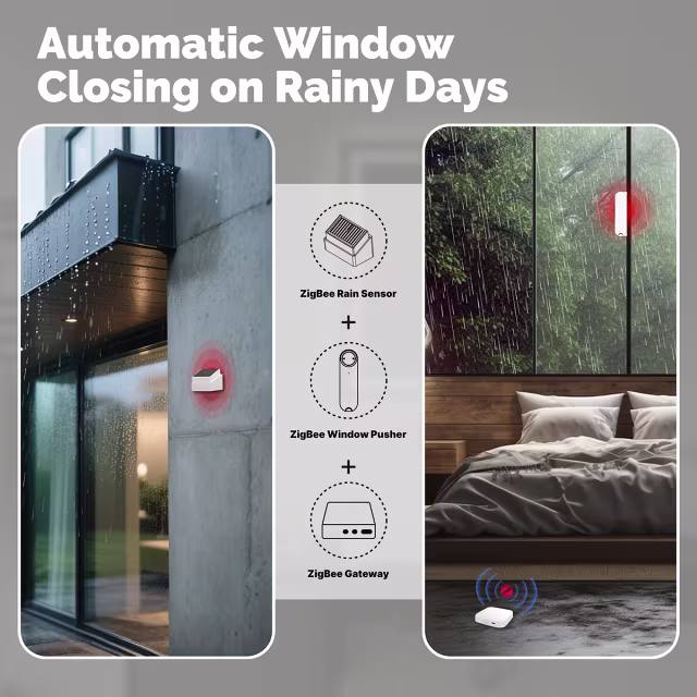 Smartlife Domotica Smart Regensensor | Zigbee 3.0 | Tuya Smart Life | Regen- & Lichtdetectie | IPX4 | Tot 2 Jaar Standby | Buitengebruik