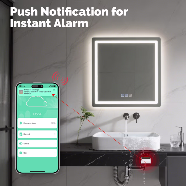 Smartlife Domotica Smart Regensensor | Zigbee 3.0 | Tuya Smart Life | Regen- & Lichtdetectie | IPX4 | Tot 2 Jaar Standby | Buitengebruik