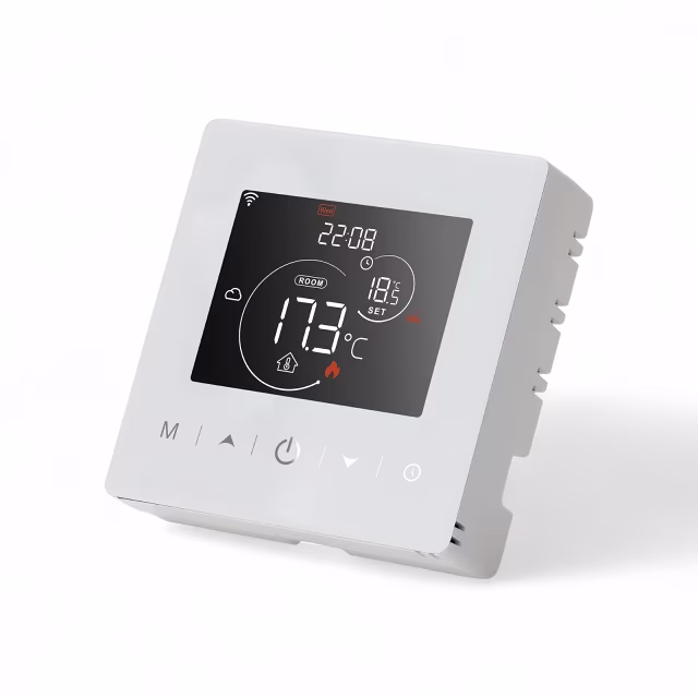 Smartlife Domotica Wifi Opbouw Thermostaat met Touchscreen voor C.V. Installatie (met statistieken)