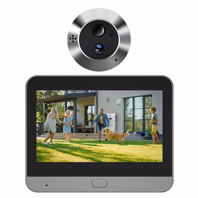 Smartlife Domotica Deurspion camera inclusief Scherm 1080P met opname functie en 2-weg audio