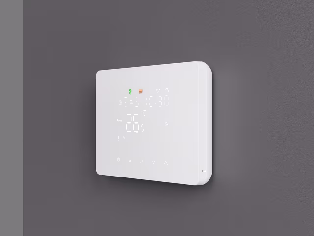 Smartlife Domotica Smart Zigbee Opbouw Thermostaat | Touchscreen | Voor C.V.-Installatie | Programmeerbaar | Tuya App | Google Home & Alexa | Zwart