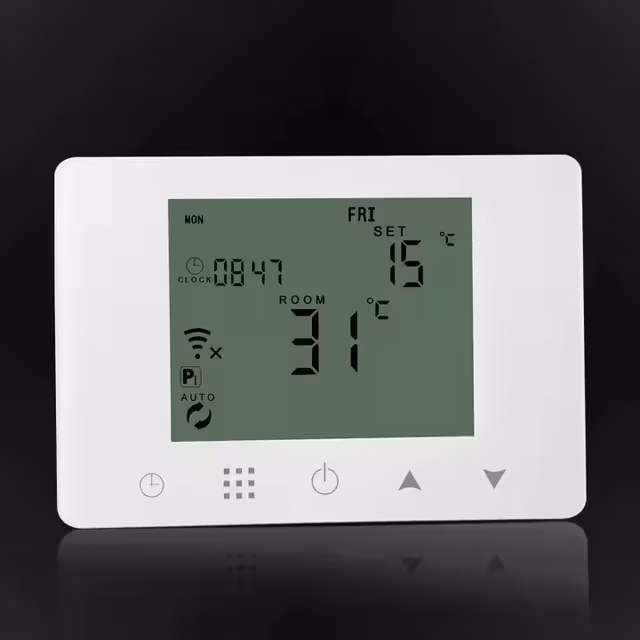 Smartlife Domotica Smart Zigbee Opbouw Thermostaat | Touchscreen | Voor C.V.-Installatie | Programmeerbaar | Tuya App | Google Home & Alexa | Wit