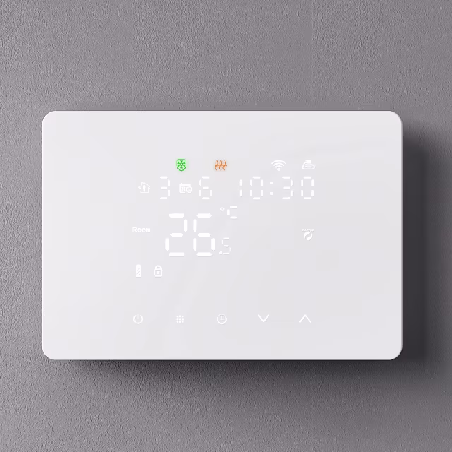 Smartlife Domotica Smart Zigbee Opbouw Thermostaat | Touchscreen | Voor C.V.-Installatie | Programmeerbaar | Tuya App | Google Home & Alexa | Zwart
