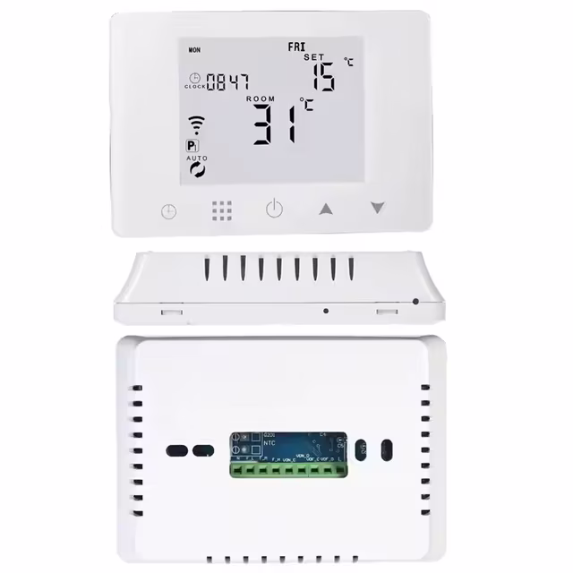 Smartlife Domotica Smart Zigbee Opbouw Thermostaat | Touchscreen | Voor C.V.-Installatie | Programmeerbaar | Tuya App | Google Home & Alexa | Zwart